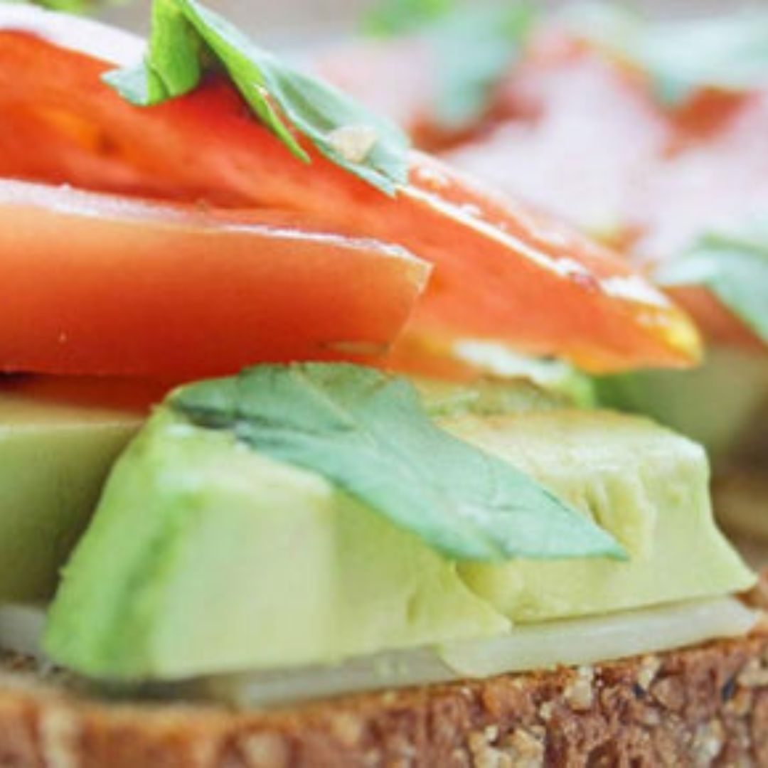 Avocado & Tomato Open Face Sandwich | The Little Shop of Olive Oils