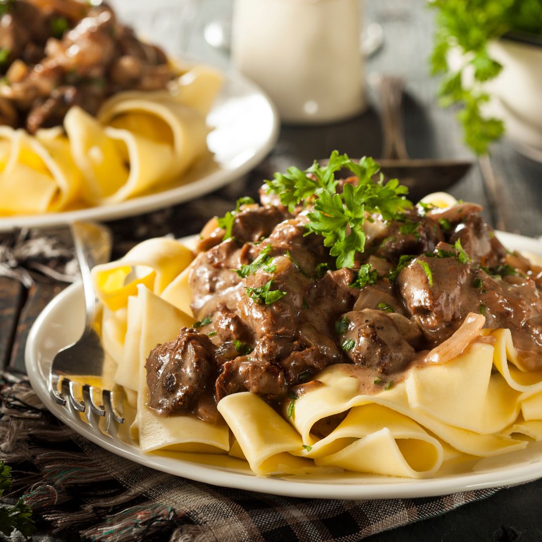 Hearty Garlic Beef Stroganoff Recipe at The Little Shop of Olive Oils Gourmet in Franklin, MA