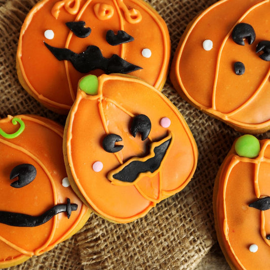 Jack-O'-Lantern Pumpkin Cookies-The Little Shop of Olive Oils