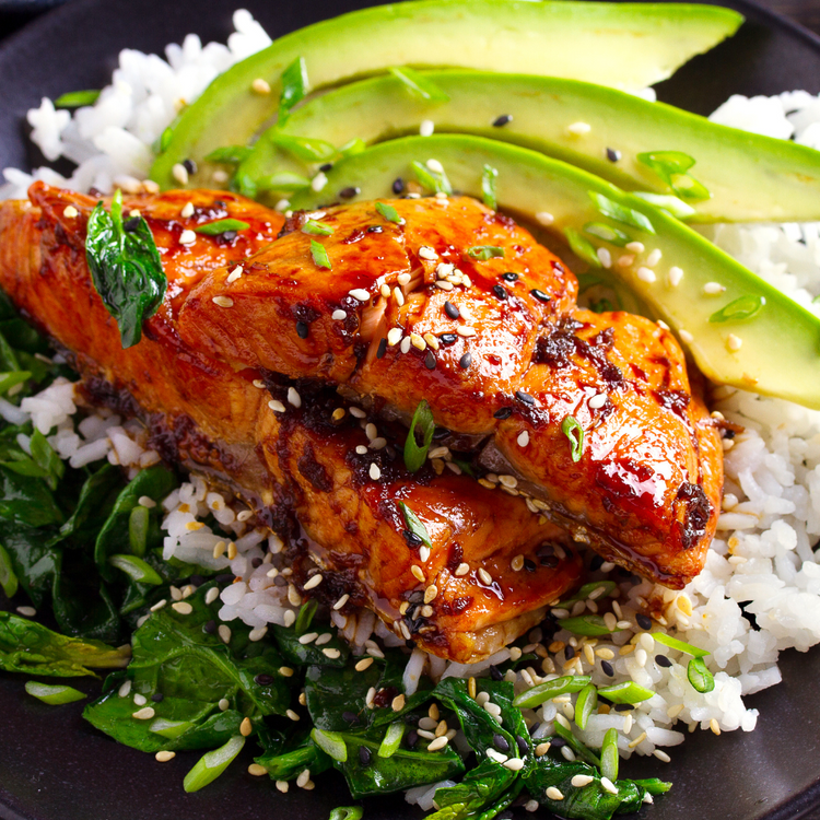 Sesame Salmon Rice Bowl – The Little Shop Of Olive Oils